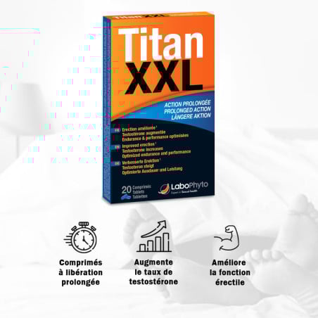 Aphrodisiaque Titan XXL (20 comprimés) - Aphrodisiaques pour travestis