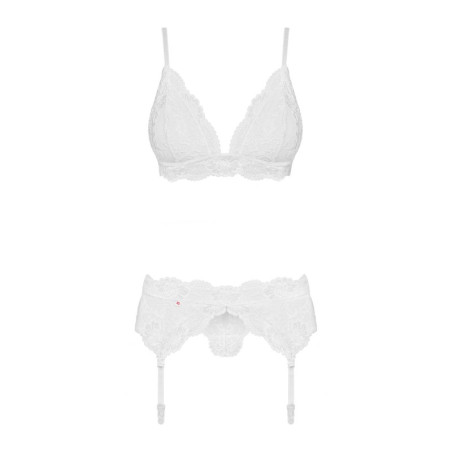 Seductive white 3-piece set - Sexy set for cross-dressers Seductive white 3-piece set - Sexy set for cross-dressers