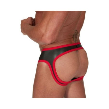 Short Open Back rouge en néoprène - Lingerie for Crossdressers