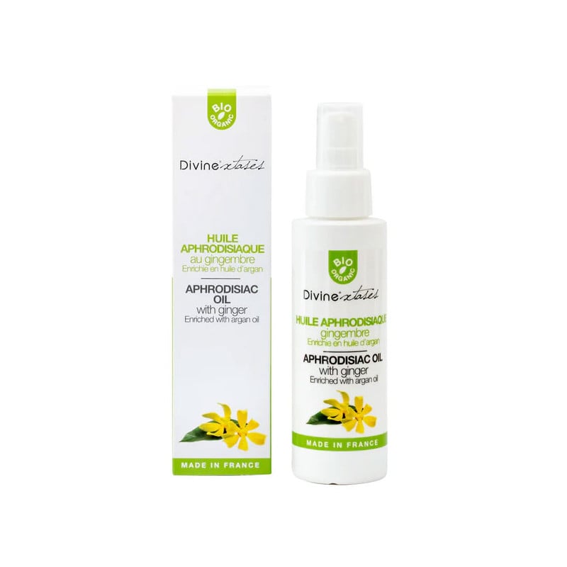 Huile aphrodisiaque Gingembre bio (100ml) - Erotic massage for cross-dressers