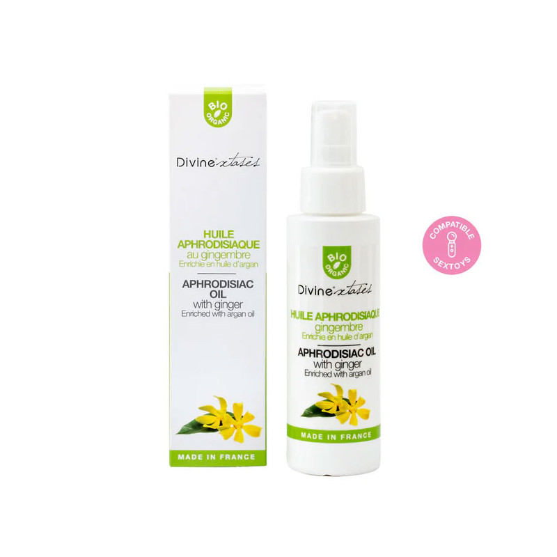 Huile aphrodisiaque Gingembre bio (100ml) - Erotic massage for cross-dressers