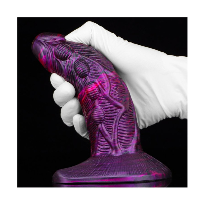 Gode Bulstrix 15 x 5.5cm Violet-Noir - Gode Alien