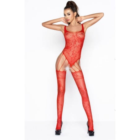Combinaison Sexy rouge BS034 - Suits for cross-dressers