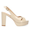Hauts talons avec plateforme crèmes - Sandales grandes tailles pour travestis Hauts talons avec plateforme crèmes - Sandales grandes tailles pour travestis