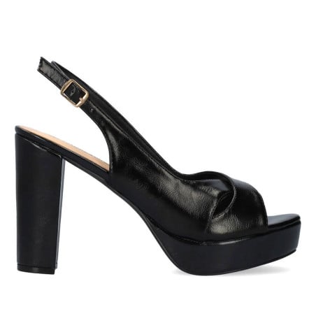Hauts talons avec plateforme noirs - Sandales grandes tailles pour travestis Hauts talons avec plateforme noirs - Sandales grandes tailles pour travestis
