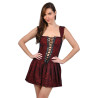 Robe corsetée avec laçage et dentelle - Robes pour travestis