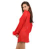 Sheer Tunic with Feather Cuffs - Dresses Sheer Tunic with Feather Cuffs - Dresses