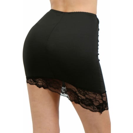 Jupe courte asymétrique en Lycra et dentelle - Jupes pour travestis
