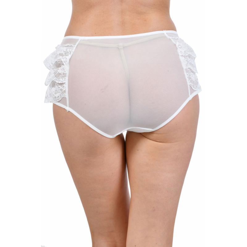 Retro Lace Panties with Ruffles and Lace-Up - Panties & Thongs for cross-dressers