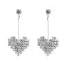 Boucles clips pendantes coeur - Boucles d'oreilles à clips Boucles clips pendantes coeur - Boucles d'oreilles à clips