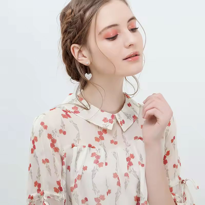 Boucles clips pendantes coeur - Boucles d'oreilles à clips