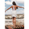 Sophia White Faux Leather and Lace Dress - Dresses Sophia White Faux Leather and Lace Dress - Dresses