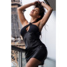 Robe noire simili cuir Margot - Robes pour travestis Robe noire simili cuir Margot - Robes pour travestis