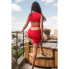 Robe rouge large décollectée Olivia - Robes pour travestis Robe rouge large décollectée Olivia - Robes pour travestis