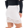 Jupe courte blanche Camélia - Jupes pour travestis