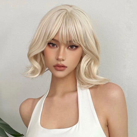 Perruque blonde platine Margaret - Perruques pour travestis Perruque blonde platine Margaret - Perruques pour travestis