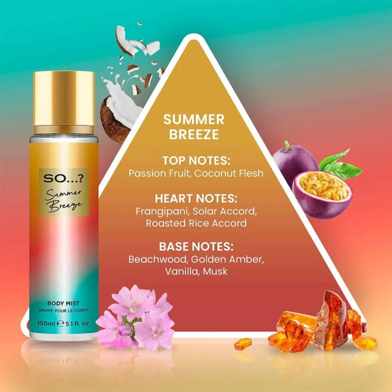 Brume parfumé Summer Breeze Coco, Passion, Frangipanier (150ml) - Tous nos produits
