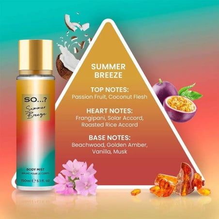 Brume parfumé Summer Breeze Coco, Passion, Frangipanier (150ml) - Tous nos produits
