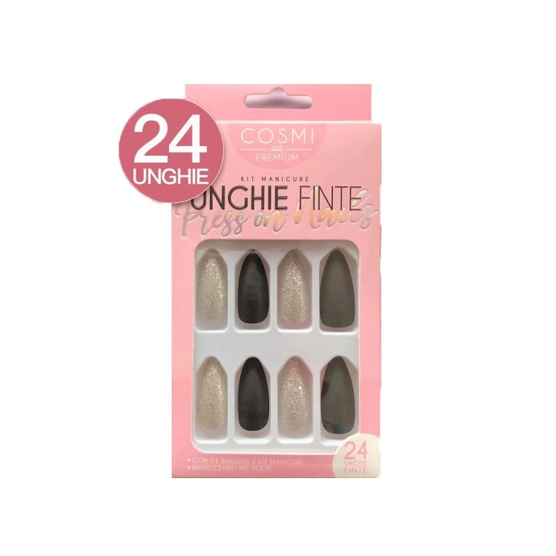 Mocha Self-Adhesive False Nails - Nails for cross-dressers