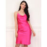 Robe satinée à col bénitier et bretelles - Robes pour travestis Robe satinée à col bénitier et bretelles - Robes pour travestis