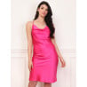 Satin dress with a cowl neck and straps - Dresses Satin dress with a cowl neck and straps - Dresses