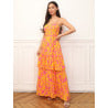 Floral Ruffled Flared Dress - Dresses Floral Ruffled Flared Dress - Dresses