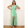 Robe fleurie asymétrique à volants - Robes pour travestis Robe fleurie asymétrique à volants - Robes pour travestis