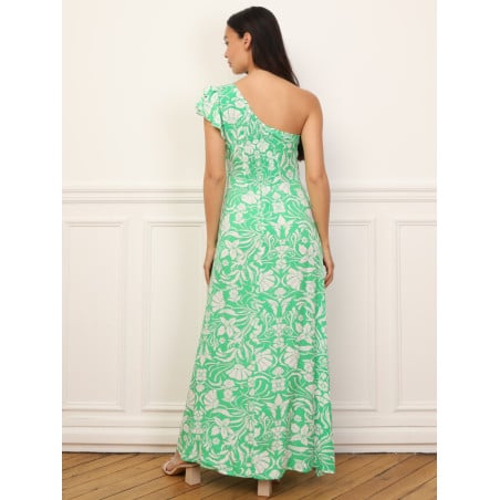 Robe fleurie asymétrique à volants - Robes pour travestis