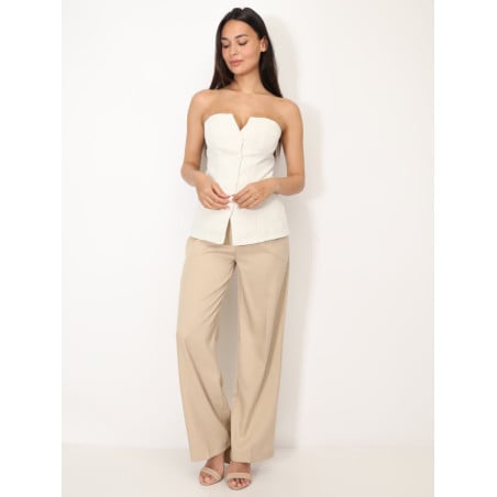Top bustier avec boutons - Hauts pour travestis Top bustier avec boutons - Hauts pour travestis