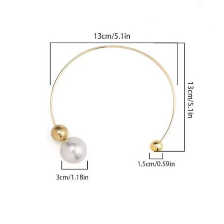 Collier jonc et perle - Colliers pour travestis Collier jonc et perle - Colliers pour travestis
