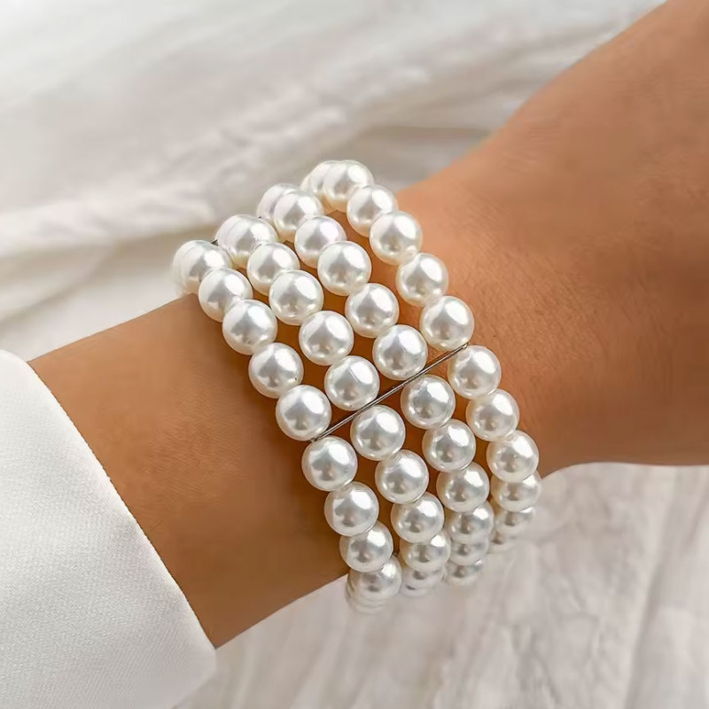 Bracelet manchette en perles - Stretch bracelets