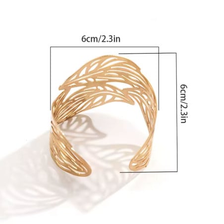 Manchette feuilles dorées - Bracelets pour travestis