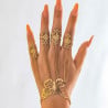 Chaine de poignet avec bagues Papillon - Bracelets pour travestis Chaine de poignet avec bagues Papillon - Bracelets pour travestis