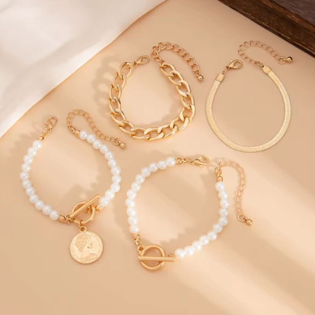 Bracelet bohème 4 pièces - Bracelets pour travestis Bracelet bohème 4 pièces - Bracelets pour travestis