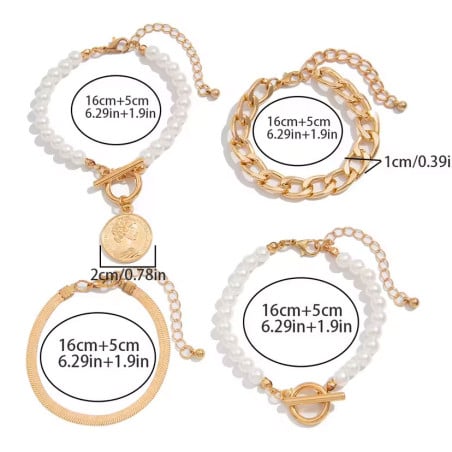 Bracelet bohème 4 pièces - Bracelets pour travestis Bracelet bohème 4 pièces - Bracelets pour travestis