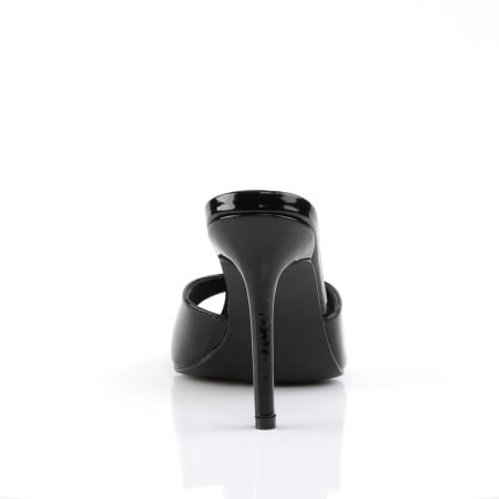 Mules à talons noires vernies - Shoes