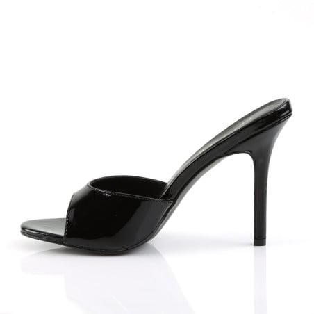 Mules à talons noires vernies - Shoes