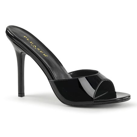 Mules à talons noires vernies - Shoes