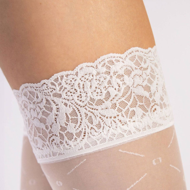 Enchanted White Stockings - Tights & Stockings for cross-dressers