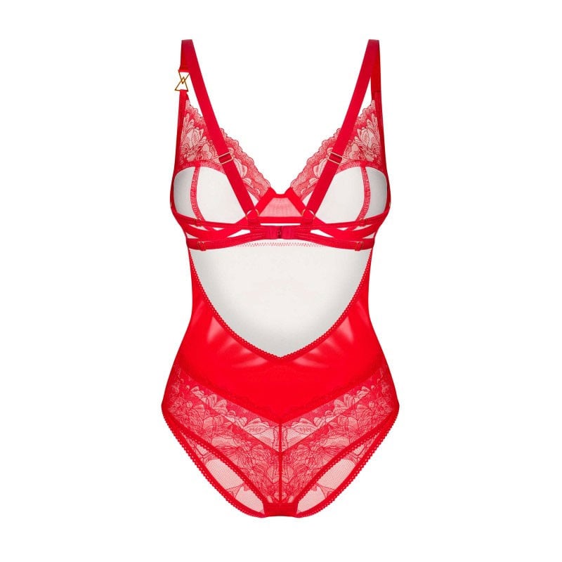 Body Aliosa rouge - Body sexy pour travestis