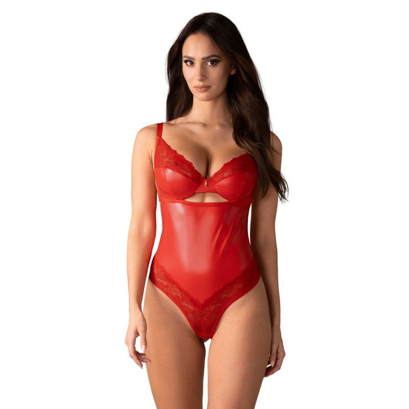 Body Aliosa rouge - Body sexy pour travestis