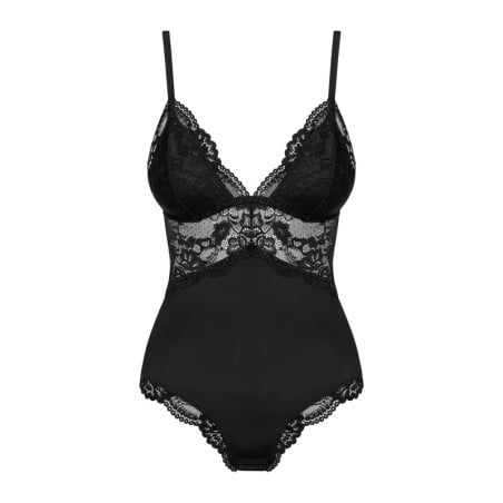 Body noir à dentelles - Body sexy pour travestis