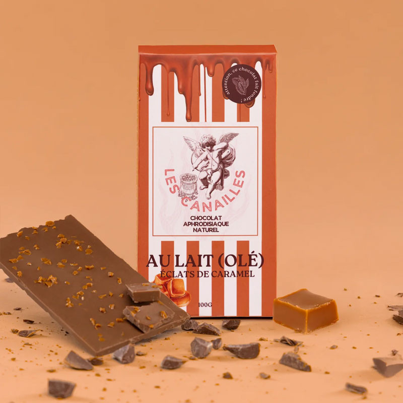 Aphrodisiac Milk Chocolate with Caramel Chips - Aphrodisiacs for cross-dressers