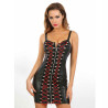 Robe Wetlook avec laçage rouge - Robes pour travestis Robe Wetlook avec laçage rouge - Robes pour travestis