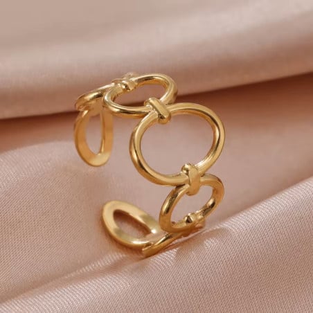 Bague dorée Diana - Bagues pour travestis