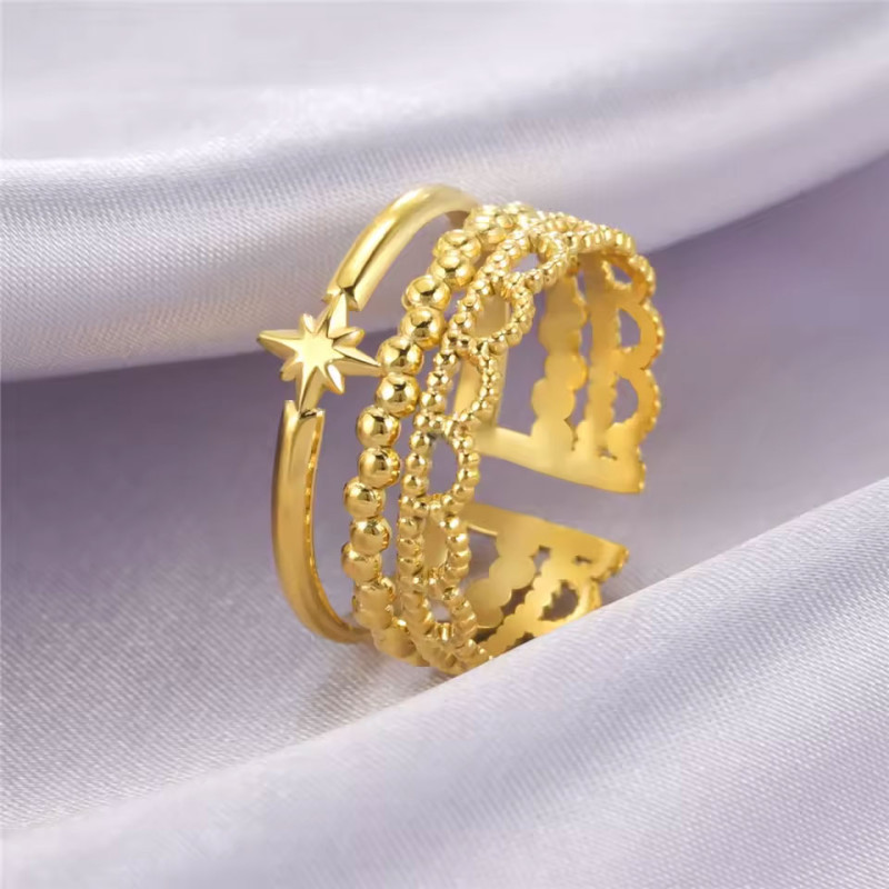 Bague dorée Anna - Bagues pour travestis