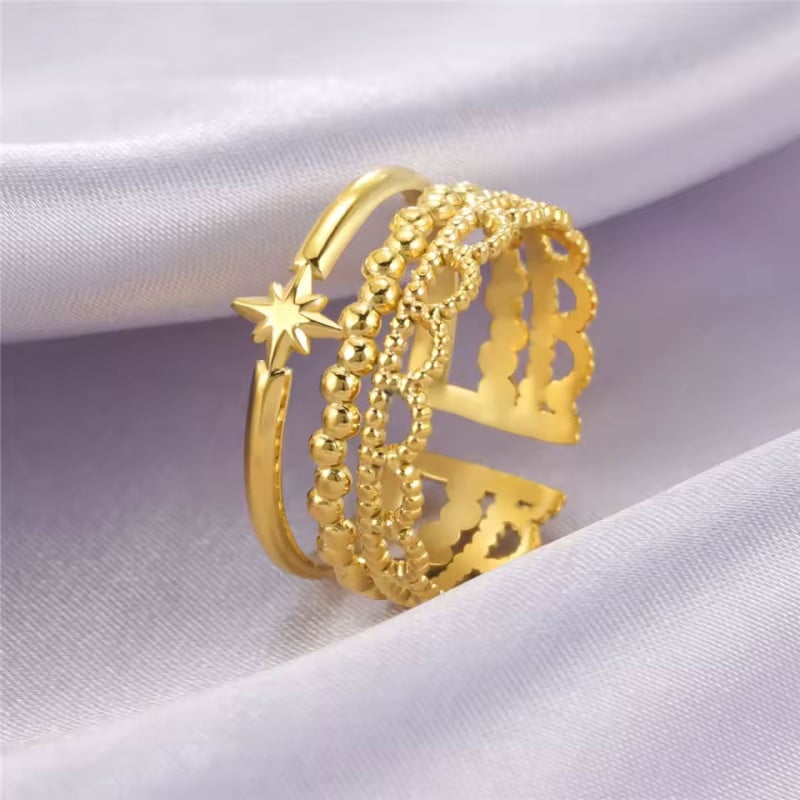 Bague dorée Anna - Bagues pour travestis