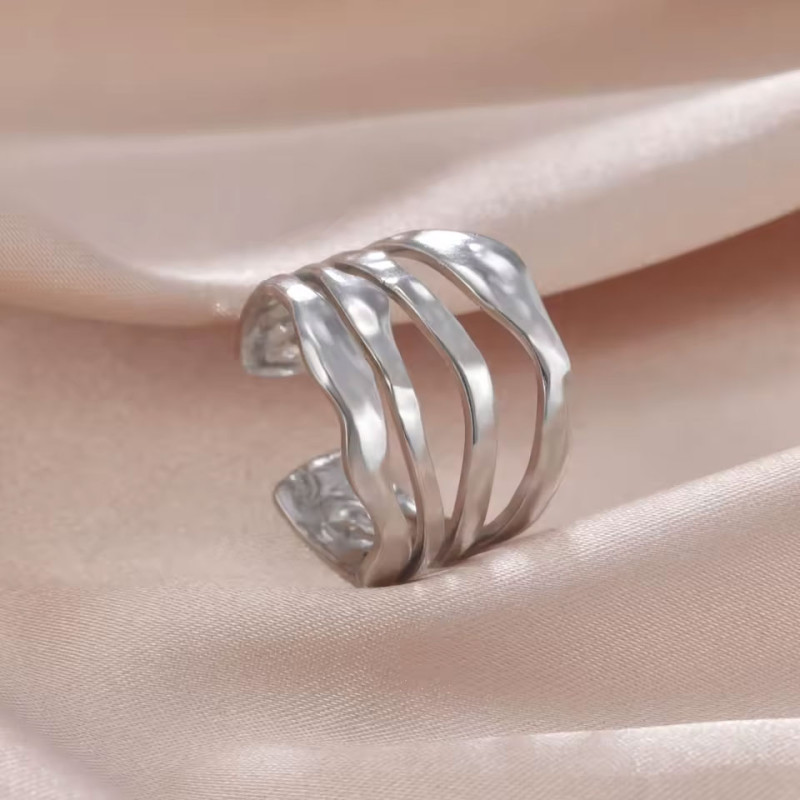 Bague argentée Tina - Bagues pour travestis