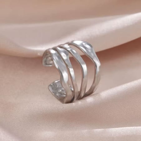 Bague argentée Tina - Bagues pour travestis