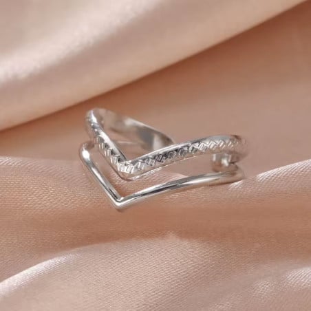 Bague argentée Luna - Bagues pour travestis Bague argentée Luna - Bagues pour travestis